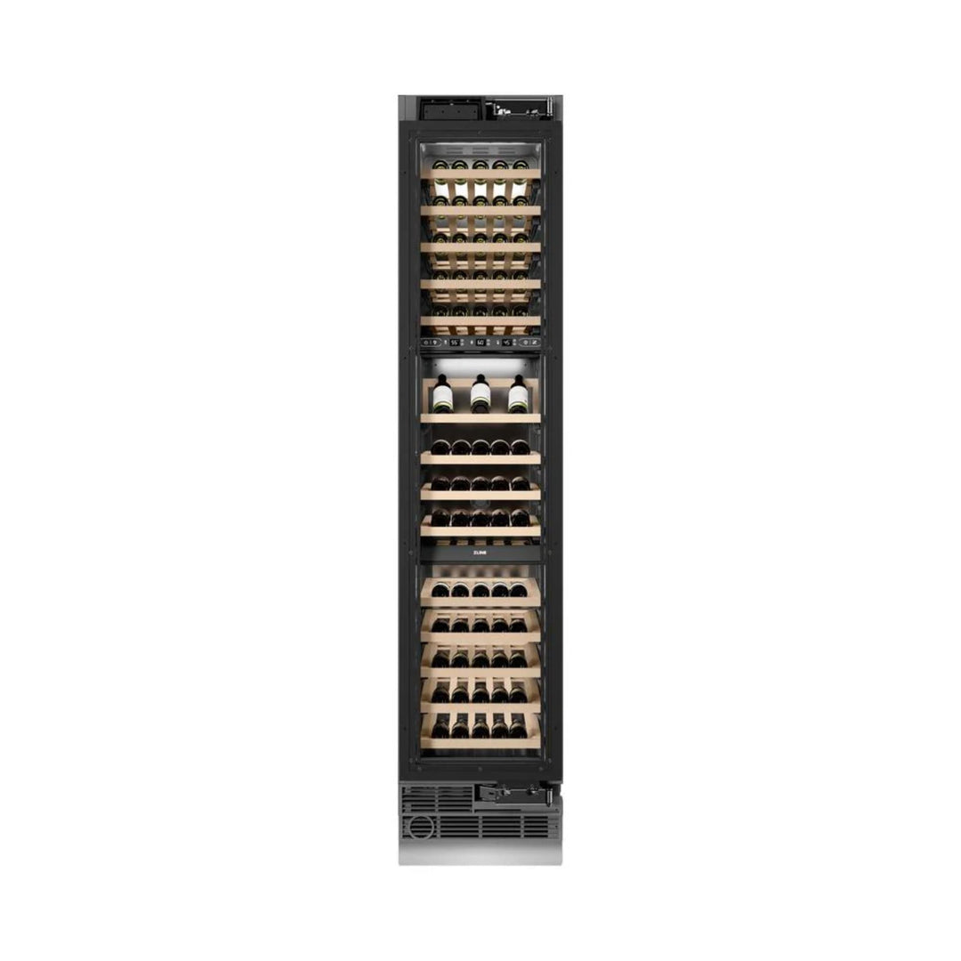 ZLINE 18-Inch 9.0 Cu. Ft. Autograph Edition Triple Zone Panel Ready Right Hinge Column Wine Cooler