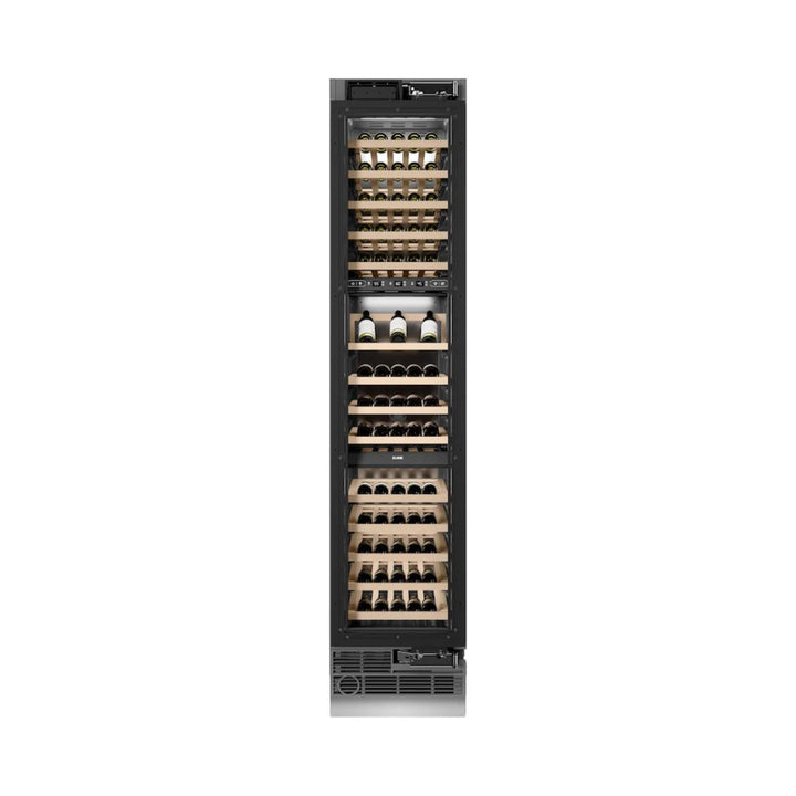 ZLINE 18-Inch 68-Bottle 9.0 Cu. Ft. Autograph Edition Triple Zone Panel Ready Right Hinge Column Wine Cooler with Champagne Bronze Accents