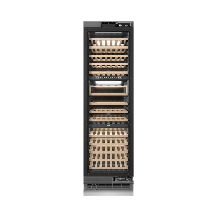 ZLINE 24-Inch 44-Bottle 4.8 Cu. Ft. Autograph Edition Dual Zone Built-In/Free Standing Wine Cooler with Matte Black Accents