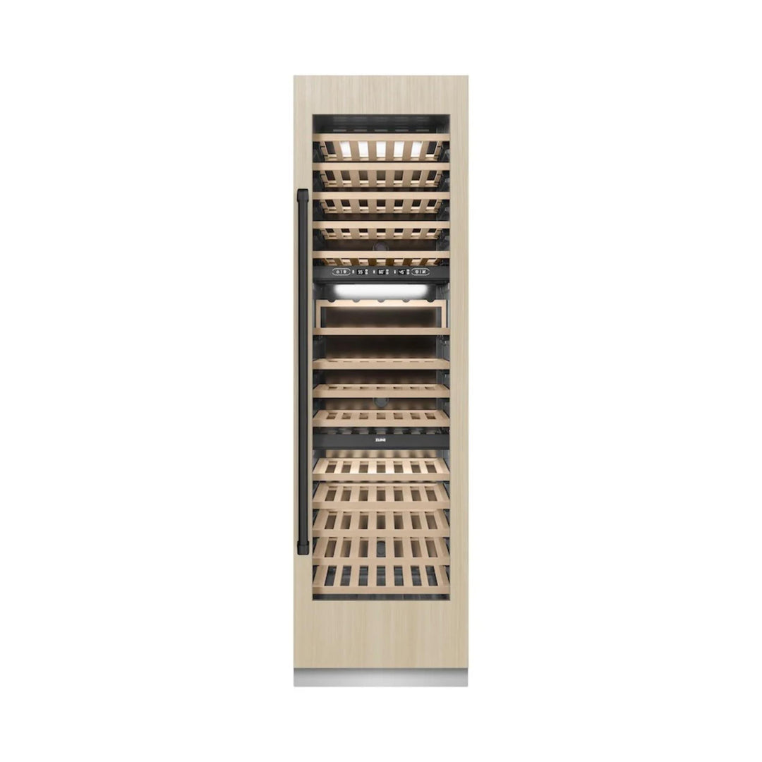 ZLINE 24-Inch 44-Bottle 4.8 Cu. Ft. Autograph Edition Dual Zone Built-In/Free Standing Wine Cooler with Matte Black Accents