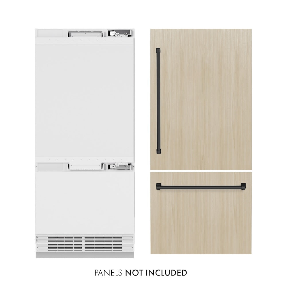 ZLINE 36 in. 19.8 cu. ft. Built-In Bottom Freezer Refrigerator with Water Dispenser and Ice Maker in Stainless Steel