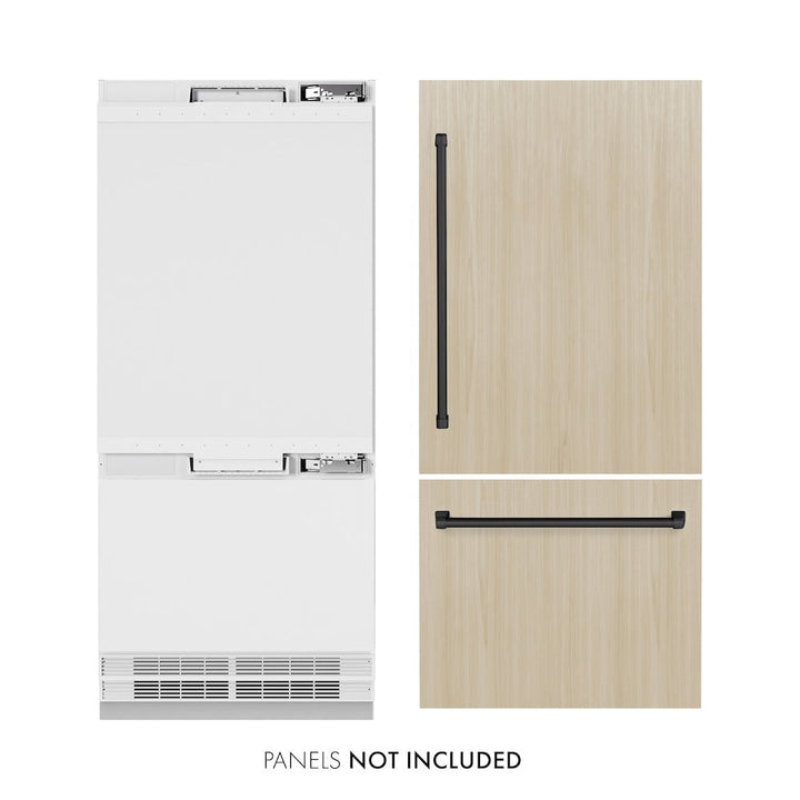 ZLINE 36 in. 19.8 cu. ft. Built-In Bottom Freezer Refrigerator with Water Dispenser and Ice Maker in Stainless Steel