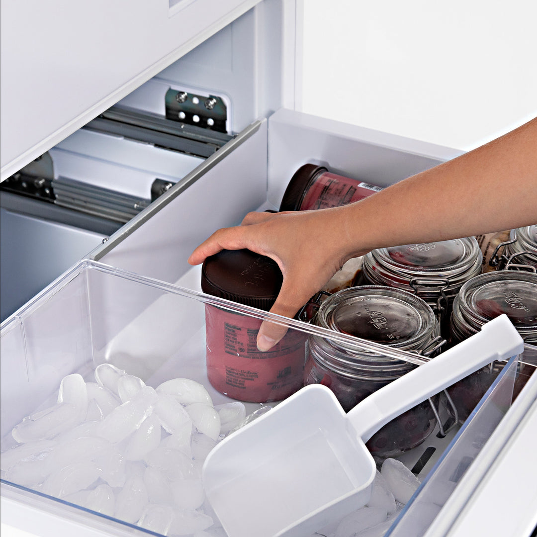 ZLINE 30 in. 16.1 cu. ft. Panel Ready Built-In Bottom Freezer Refrigerator with Water Dispenser and Ice Maker, Open Box-Good Condition