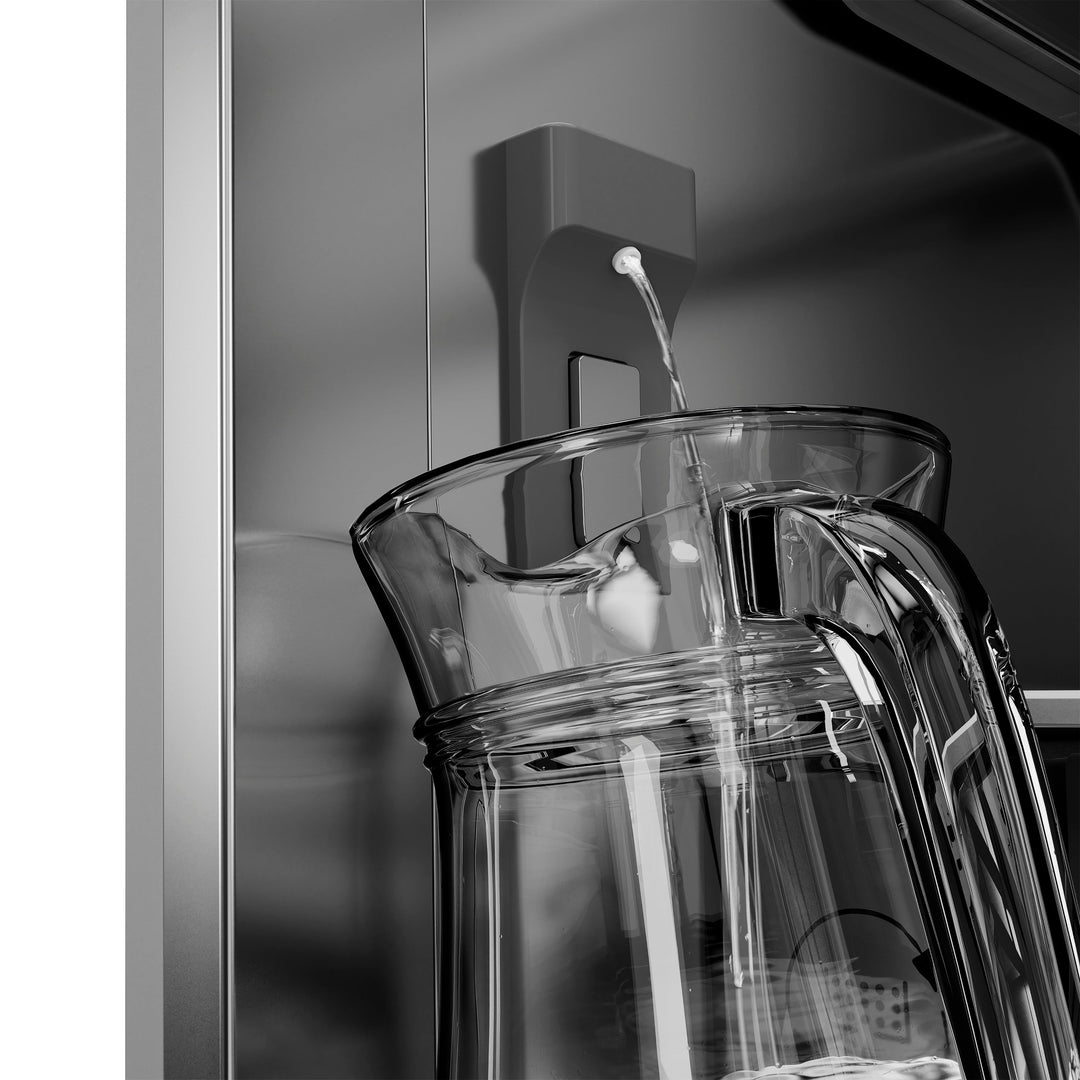 ZLINE 36 in. 19.6 cu. ft. Panel Ready French Door Built-In Bottom Freezer Refrigerator with Water Dispenser and Ice Maker with Stainless Steel Interior, Open Box-Excellent Condition