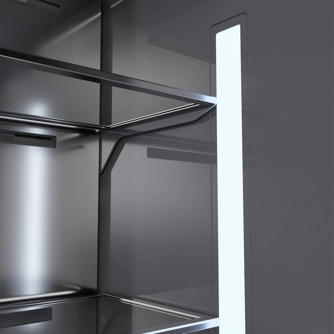 ZLINE 72" Built-In French Door Bottom Freezer Refrigerator with Water Dispensers and Ice Makers in Satin Stainless Steel