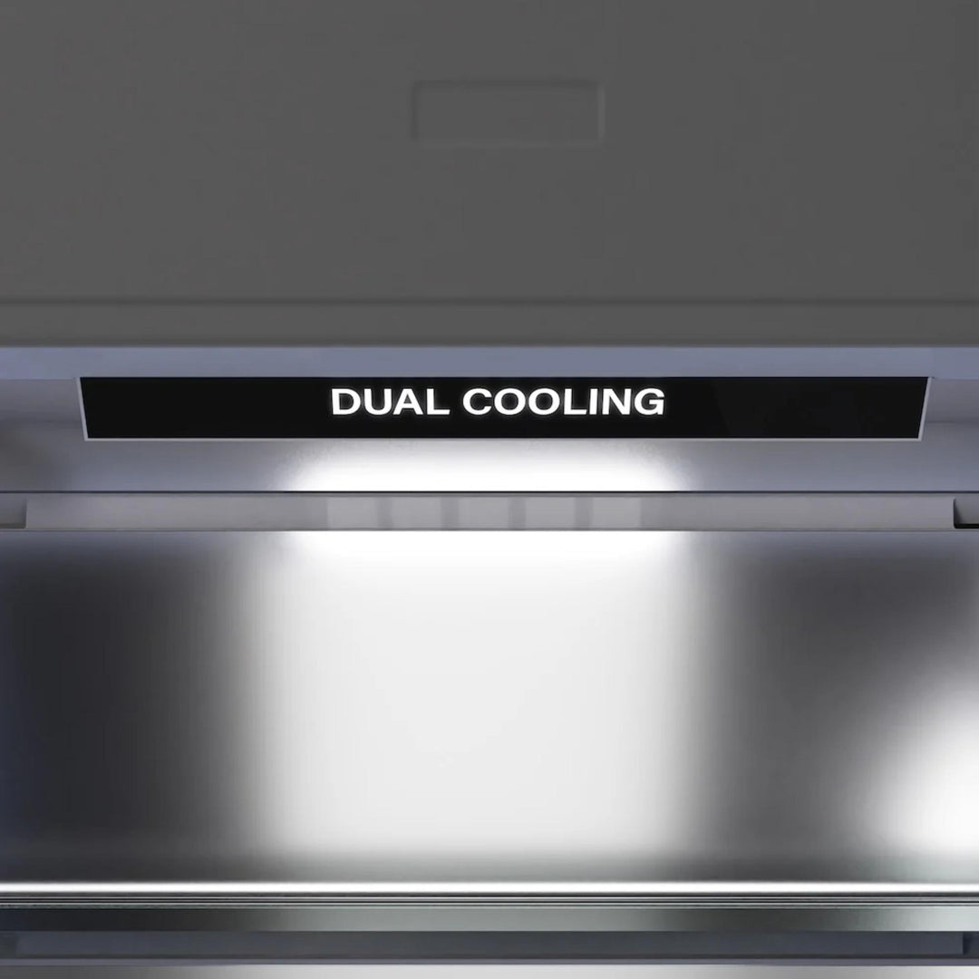 ZLINE 72" Built-In French Door Bottom Freezer Refrigerator with Water Dispensers and Ice Makers in Satin Stainless Steel