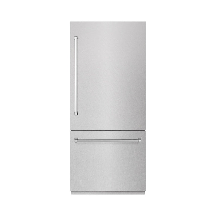 ZLINE 36 in. 19.8 cu. ft. Built-In Bottom Freezer Refrigerator with Water Dispenser and Ice Maker in Stainless Steel