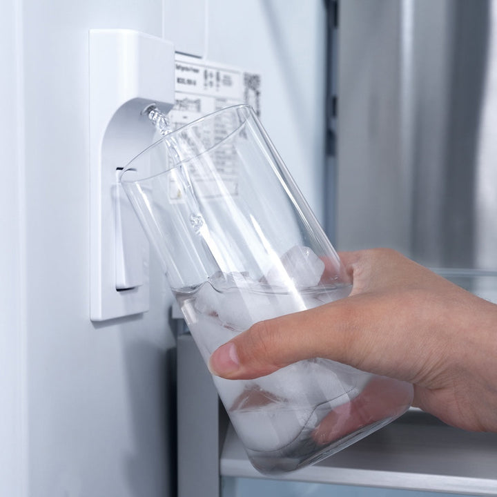 ZLINE 30 in. 16.1 cu. ft. Built-In Bottom Freezer Refrigerator with Water Dispenser and Ice Maker in Satin Stainless Steel (RBIV-SN-30)