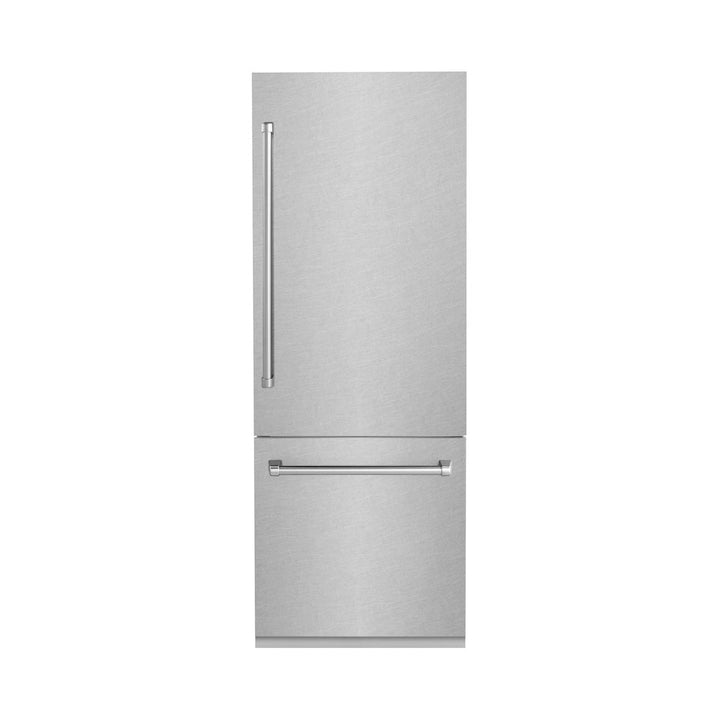 ZLINE 30 in. 16.1 cu. ft. Panel Ready Built-In Bottom Freezer Refrigerator with Water Dispenser and Ice Maker