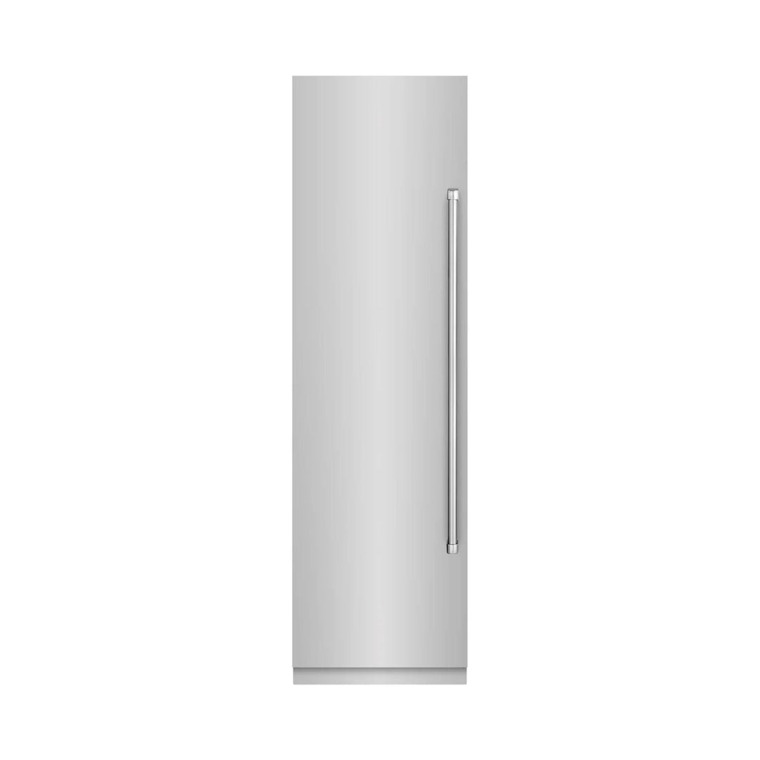 ZLINE 24-Inch Column Freezer in DuraSnow® Stainless Steel with Graphite Gray Interior