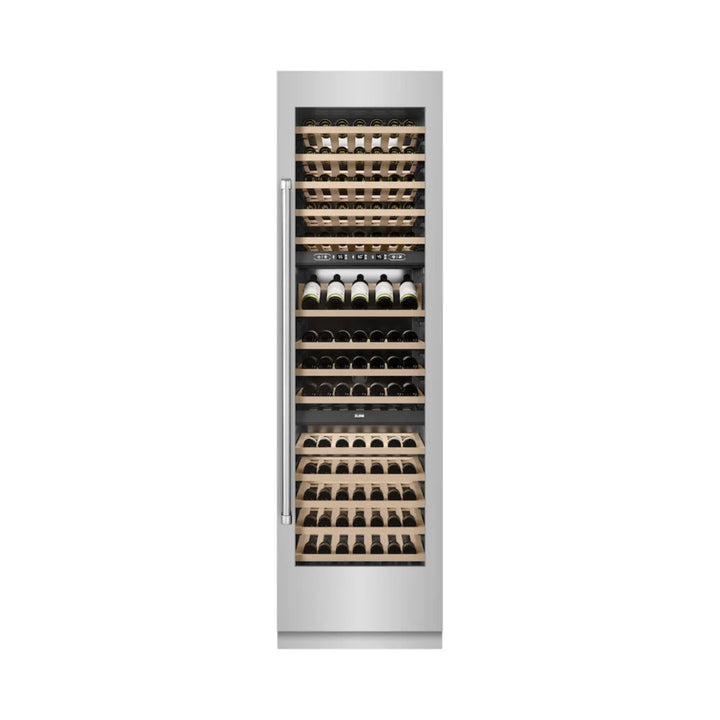 ZLINE 24-Inch Triple Zone 100 Bottle Column Wine Cooler in Stainless Steel