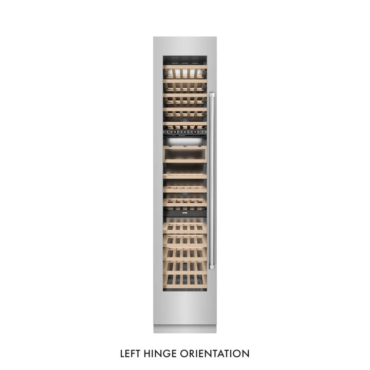 ZLINE 18-Inch 9.0 Cu. Ft. Triple Zone Panel Ready Left Hinge Column Wine Cooler in Stainless Steel