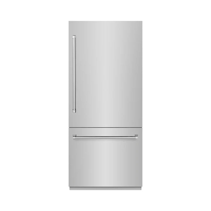 ZLINE Built-In 36-in Bottom Freezer Refrigerators with Graphite Gray Interior