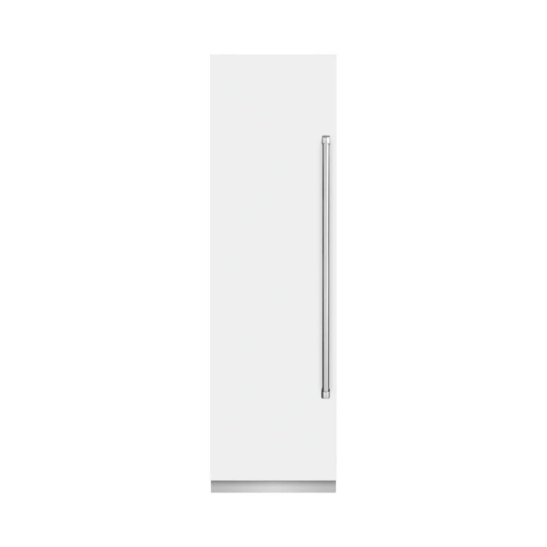 ZLINE 24-Inch Column Freezer in White Matte with Graphite Gray Interior