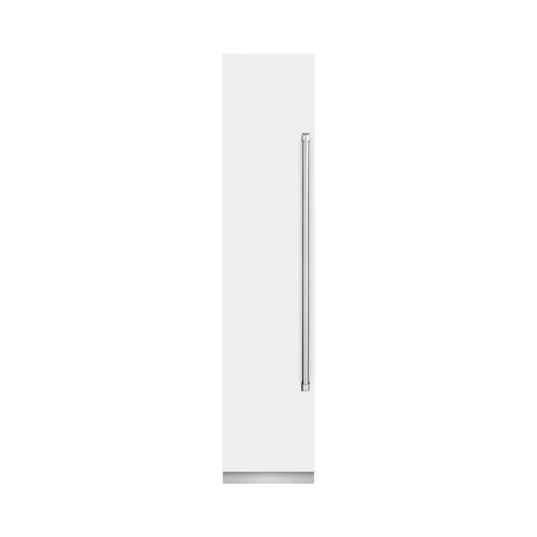 ZLINE 18-Inch Left Hinge Column Freezer in White Matte with Graphite Gray Interior