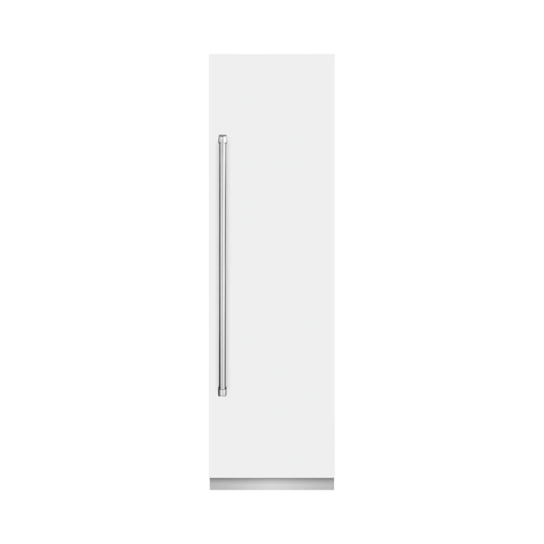 ZLINE 24-Inch Column Refrigerator in White Matte with Graphite Gray Interior