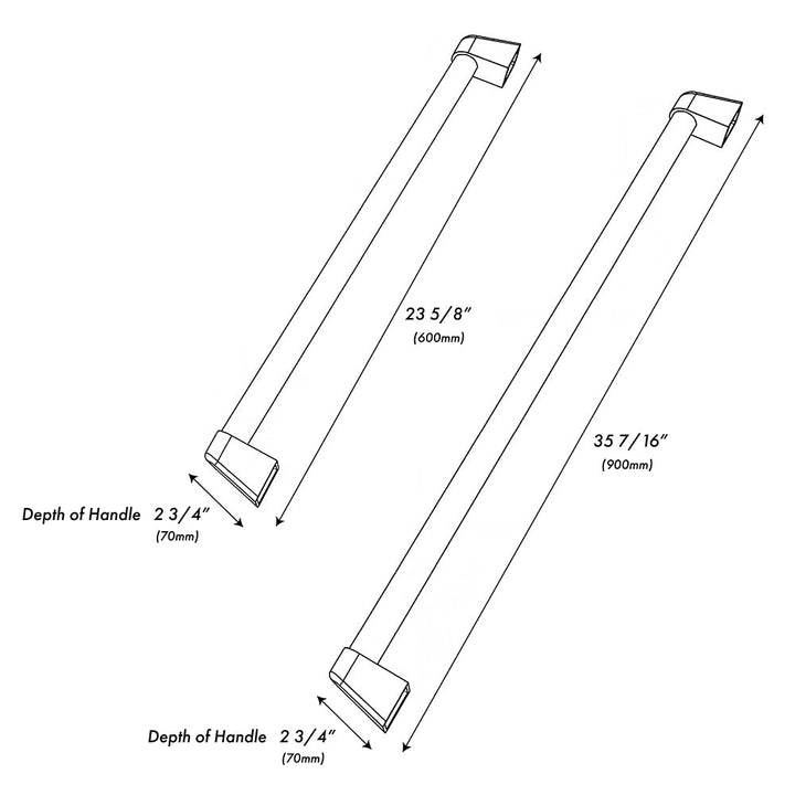ZLINE 30 in. Built-In Refrigerator Helix Handles (Set of 2) in Black Stainless Steel (RBIVHZ-K-BS-30)