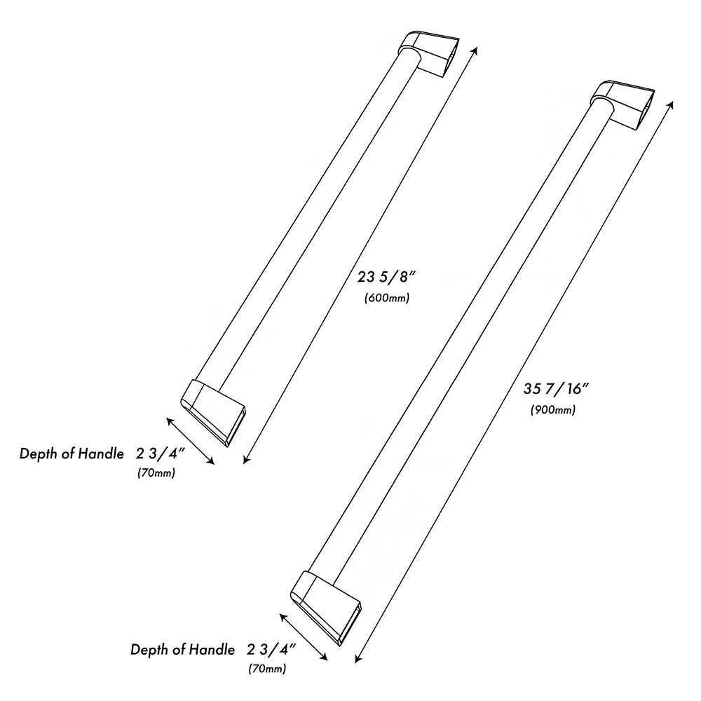 ZLINE 30 in. Built-In Refrigerator Helix Handles (Set of 2) in Stainless Steel (RBIVHZ-K-SS-30)