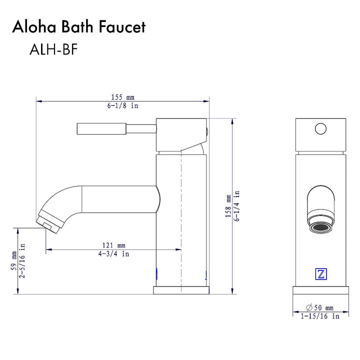 ZLINE Autograph Edition Aloha Single Handle Bath Faucet in Champagne Bronze (ALH-BF-CB)