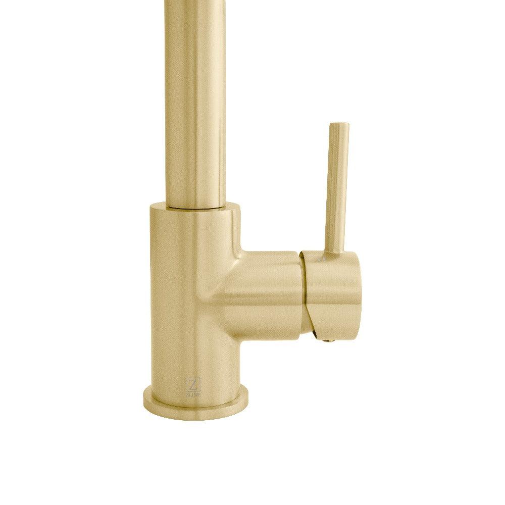 ZLINE Autograph Edition Dante Pull Down Single Handle Kitchen Faucet in Champagne Bronze (DNT-KF-CB)