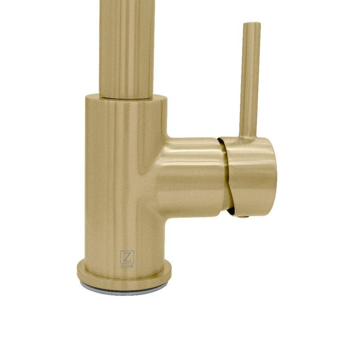 ZLINE Autograph Edition Monet Pull Down Single Handle Kitchen Faucet in Champagne Bronze (MON-KF-CB)