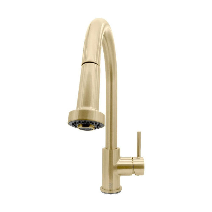 ZLINE Autograph Edition Monet Pull Down Single Handle Kitchen Faucet in Champagne Bronze (MON-KF-CB)