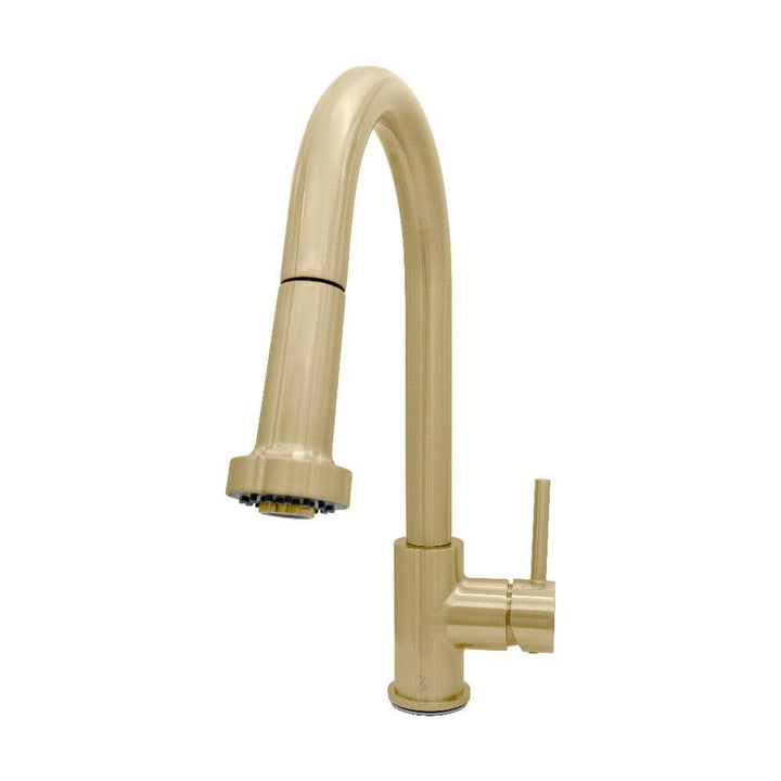 ZLINE Autograph Edition Monet Pull Down Single Handle Kitchen Faucet in Champagne Bronze (MON-KF-CB)