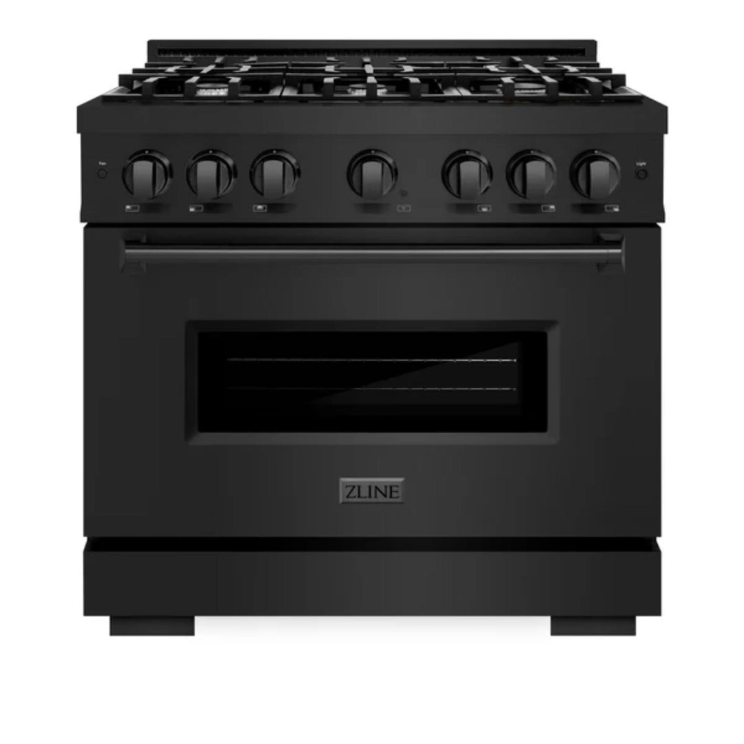 ZLINE Classic Gas Range with Convection Gas Oven in Black Stainless Steel