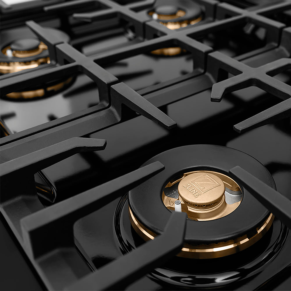 ZLINE 30 in. Classic Gas Rangetop with 4 Burner DuoPro™ Cooktop in Black Stainless Steel, Open Box-Excellent Condition