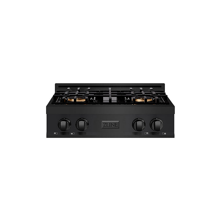 ZLINE 30 in. Classic Gas Rangetop with 4 Burner DuoPro™ Cooktop in Black Stainless Steel, Open Box-Excellent Condition