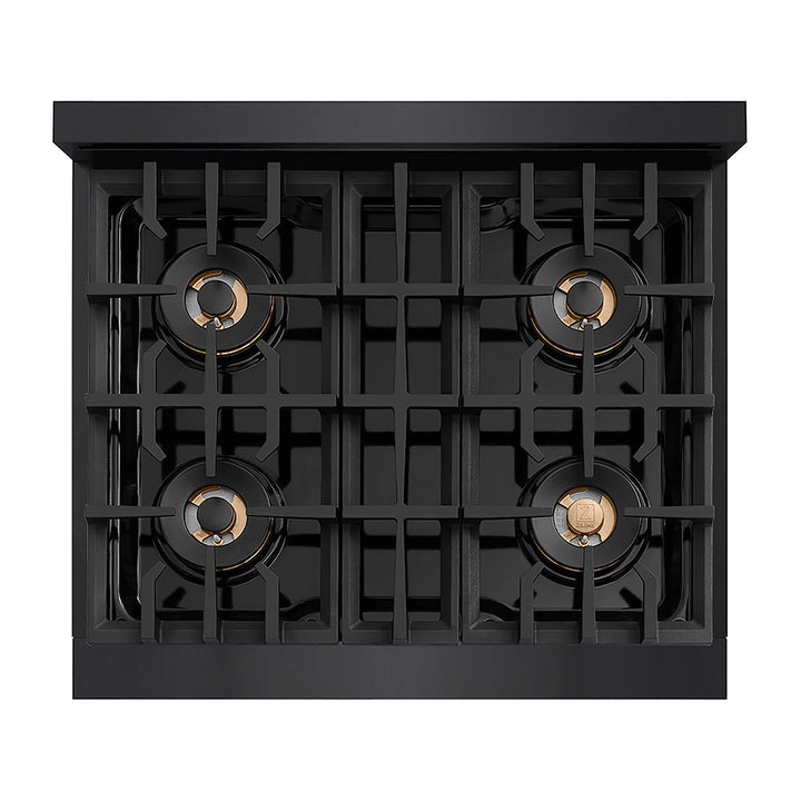 ZLINE 30 in. Classic Gas Rangetop with 4 Burner DuoPro™ Cooktop in Black Stainless Steel, Open Box-Excellent Condition