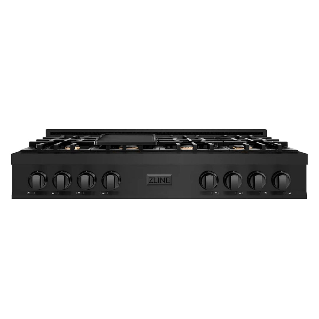 ZLINE Legacy Gas Rangetops Black Stainless with Brass Burners – 30", 36", &amp; 48"