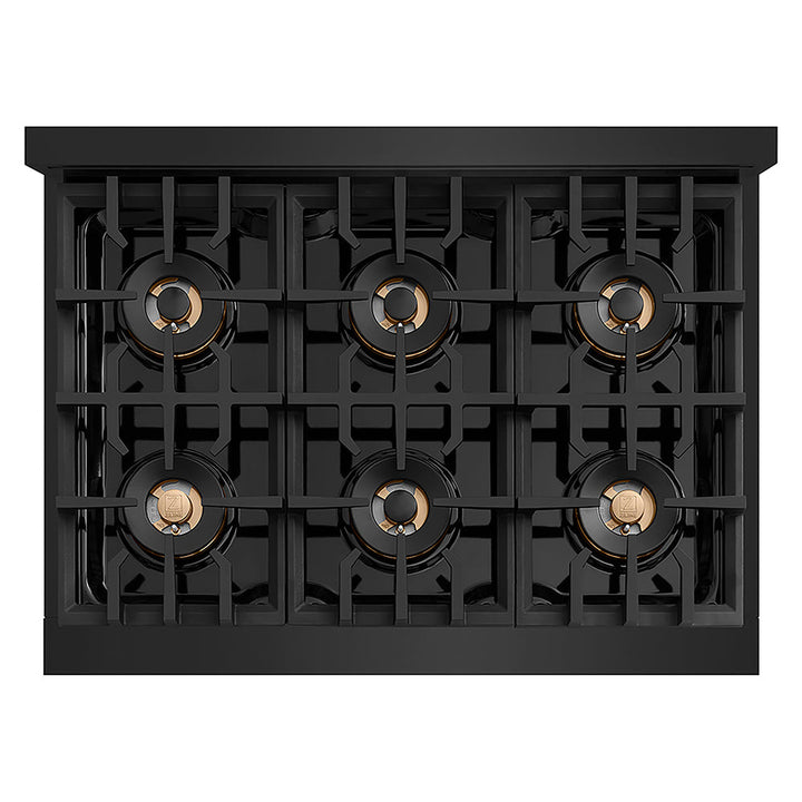 ZLINE 36 in. Classic Gas Rangetop with 6 Burner DuoPro™ Cooktop in Black Stainless Steel, Open Box-Excellent Condition