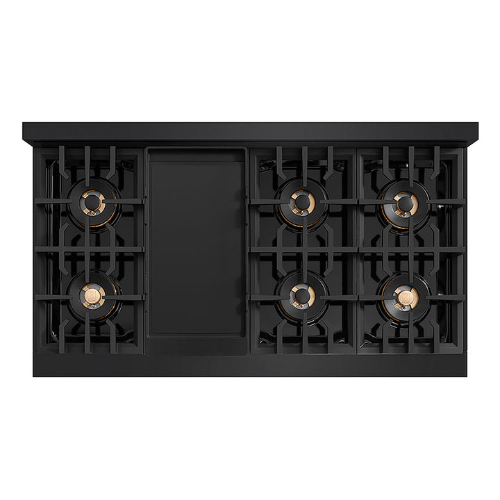 ZLINE 48 in. Classic Gas Rangetop with 8 Burner DuoPro™ Cooktop in Black Stainless Steel, Open Box-Excellent Condition