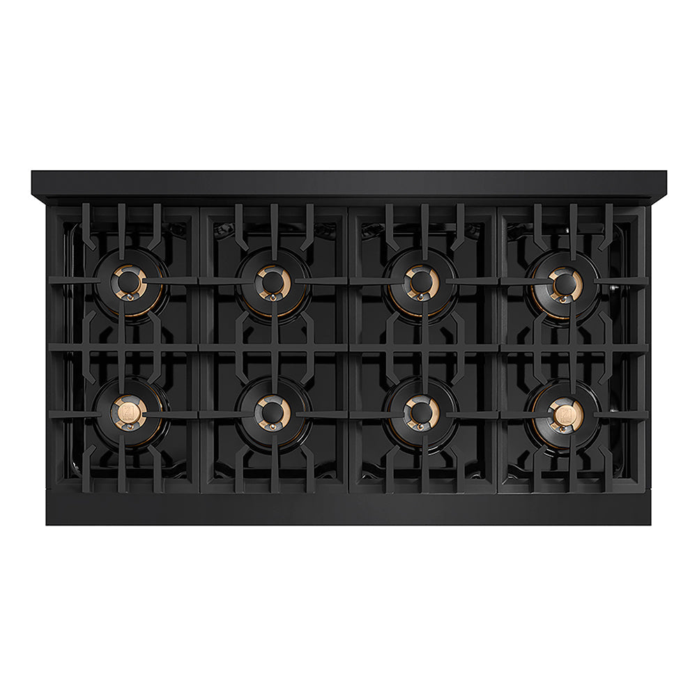 ZLINE 48 in. Classic Gas Rangetop with 8 Burner DuoPro™ Cooktop in Black Stainless Steel, Open Box-Excellent Condition