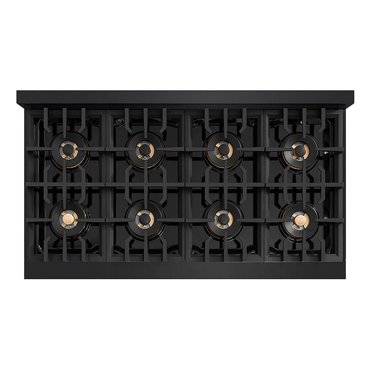 ZLINE 48 in. Classic Gas Rangetop with 8 Burner DuoPro™ Cooktop in Black Stainless Steel, Open Box-Excellent Condition