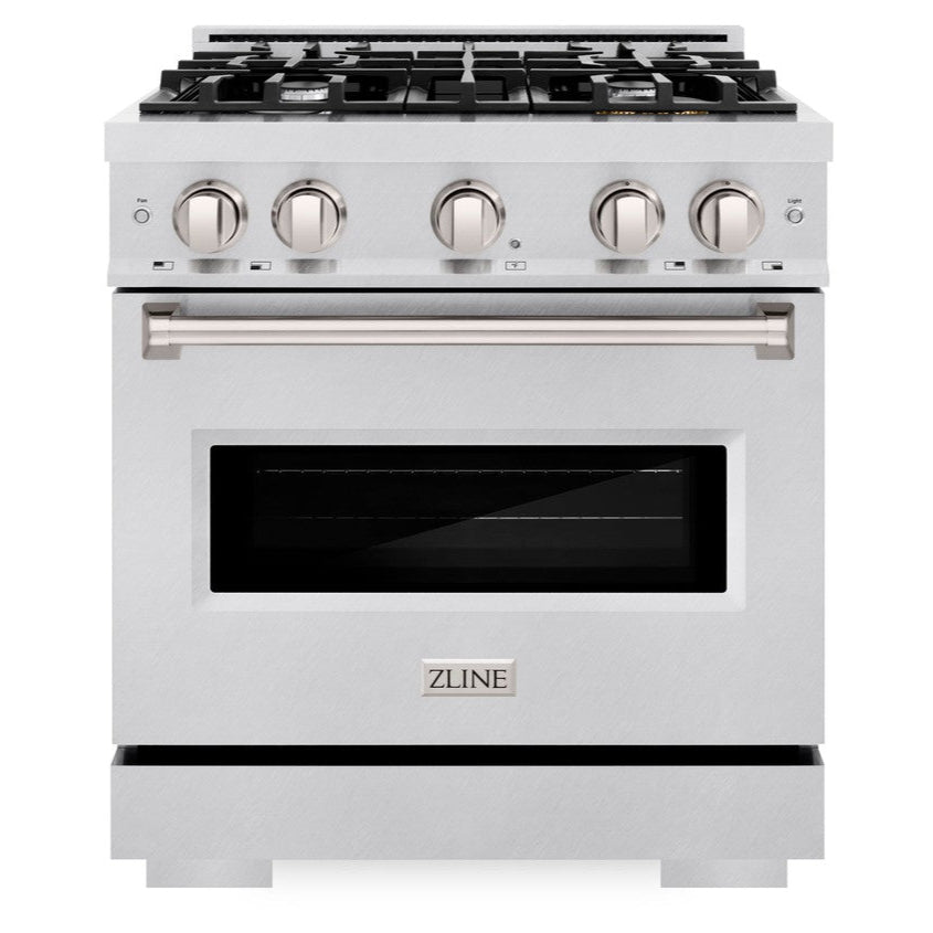 ZLINE 30" 4.2 cu. ft. Classic Gas Range with 4 Burners in DuraSnow® Stainless Steel, CGRS-30