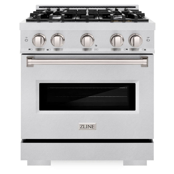 ZLINE 30" 4.2 cu. ft. Classic Gas Range with 4 Burners in DuraSnow® Stainless Steel, CGRS-30