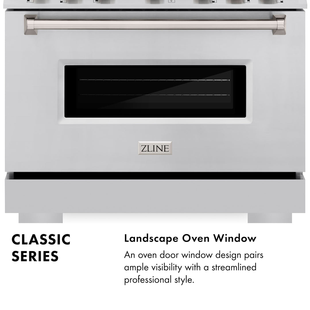 ZLINE 48 in. 6.7 cu. ft. Classic Double Oven Dual Fuel Range with 8 Burner Gas Cooktop in Stainless Steel, Open Box-Excellent Condition