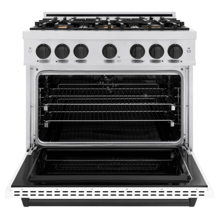 ZLINE Autograph Edition Classic Dual Fuel Ranges in Satin Stainless Steel with Matte Black Accents