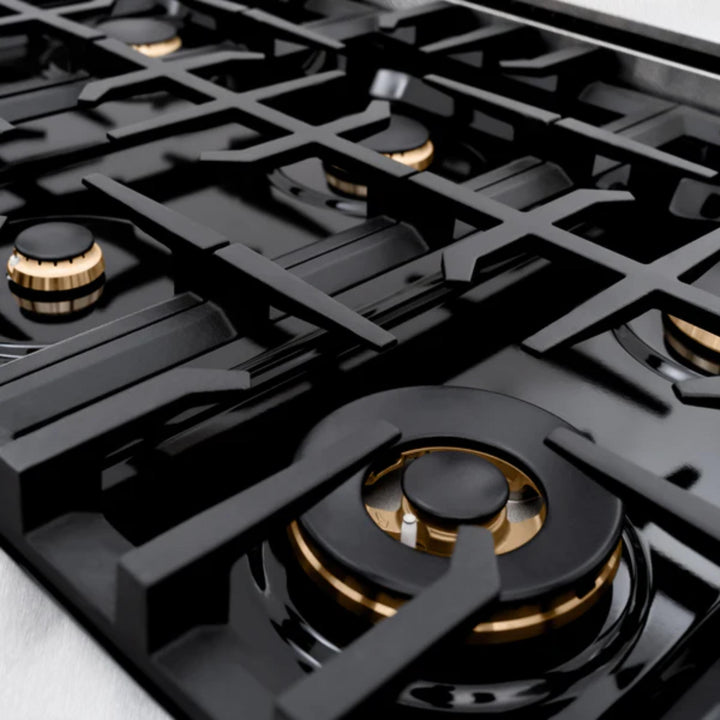 ZLINE Autograph Edition Classic Gas Range with Convection Gas Oven in Satin Stainless Steel Matte White and Matte Black Accents