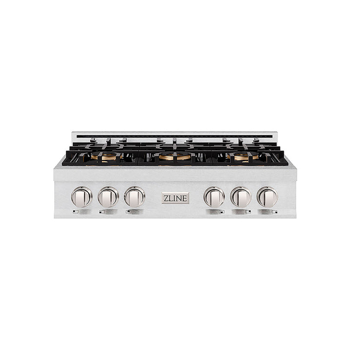 ZLINE 36 in. Classic Gas Rangetop with 6 Burner DuoPro™ Cooktop in Satin Stainless Steel, Open Box-Excellent Condition