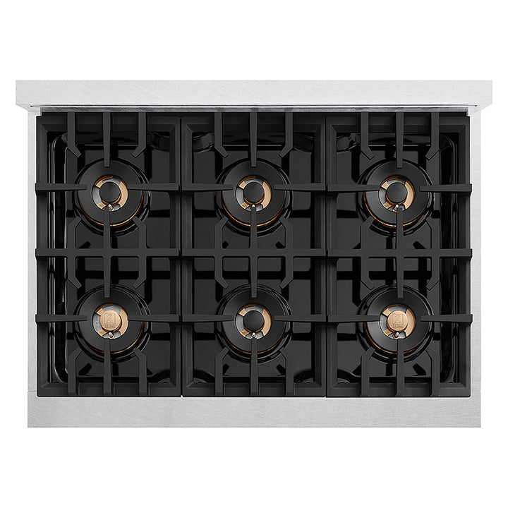 ZLINE 36 in. Classic Gas Rangetop with 6 Burner DuoPro™ Cooktop in Satin Stainless Steel, Open Box-Excellent Condition