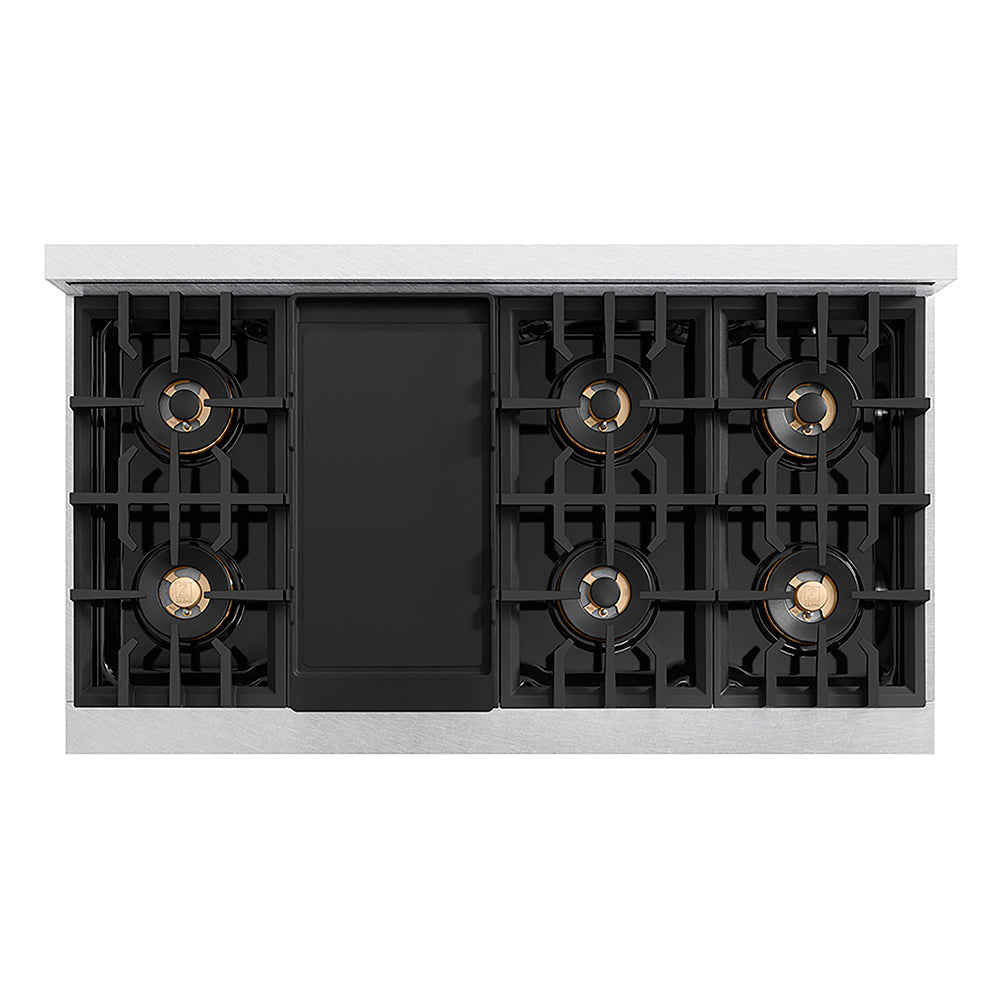 ZLINE 48 in. Classic Gas Rangetop with 8 Burner DuoPro™ Cooktop in Satin Stainless Steel, Open Box-Excellent Condition