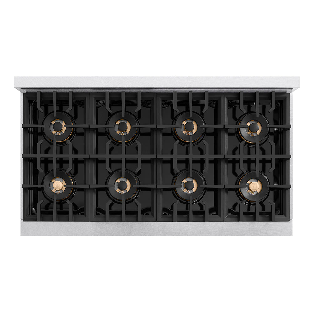 ZLINE 48 in. Classic Gas Rangetop with 8 Burner DuoPro™ Cooktop in Satin Stainless Steel (PCRTS-48)