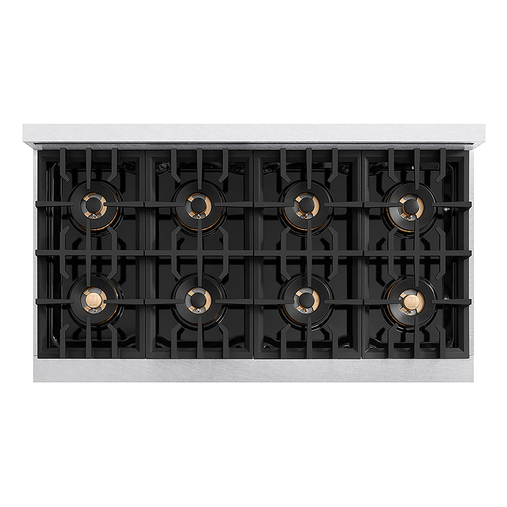 ZLINE 48 in. Classic Gas Rangetop with 8 Burner DuoPro™ Cooktop in Satin Stainless Steel, Open Box-Excellent Condition