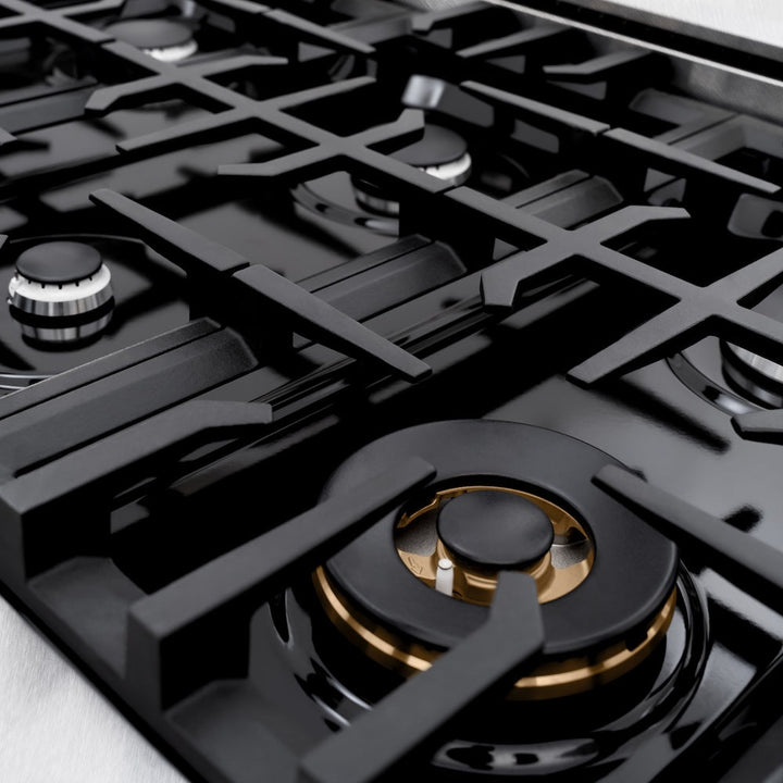 ZLINE 48 in. Classic Gas Rangetop with 8 Burners and Porcelain Cooktop in Satin Stainless Steel (RTS-48)