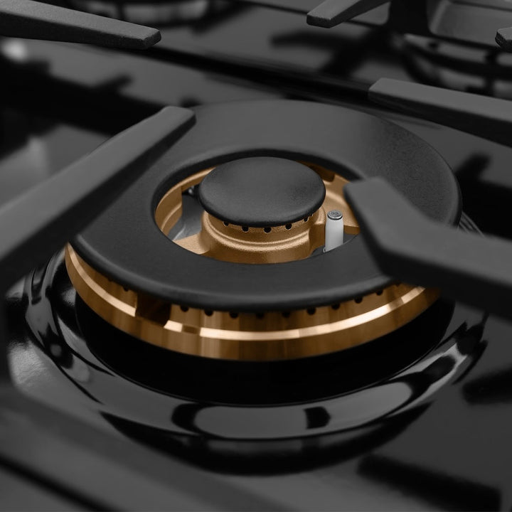 ZLINE 48 in. Classic Gas Rangetop with 8 Brass Burners and Porcelain Cooktop in Satin Stainless Steel (RTS-BR-48)