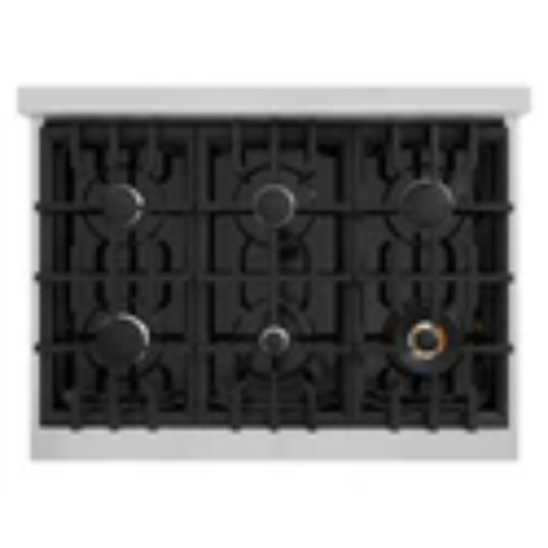 ZLINE Classic Gas Range with Convection Gas Oven in Stainless Steel with Brass Burners