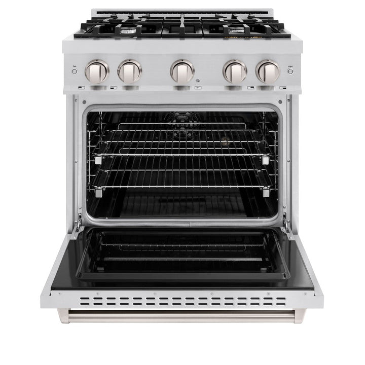 ZLINE 30" 4.2 cu. ft. Classic Dual Fuel Range with 4 Burners in Stainless Steel, CDR30